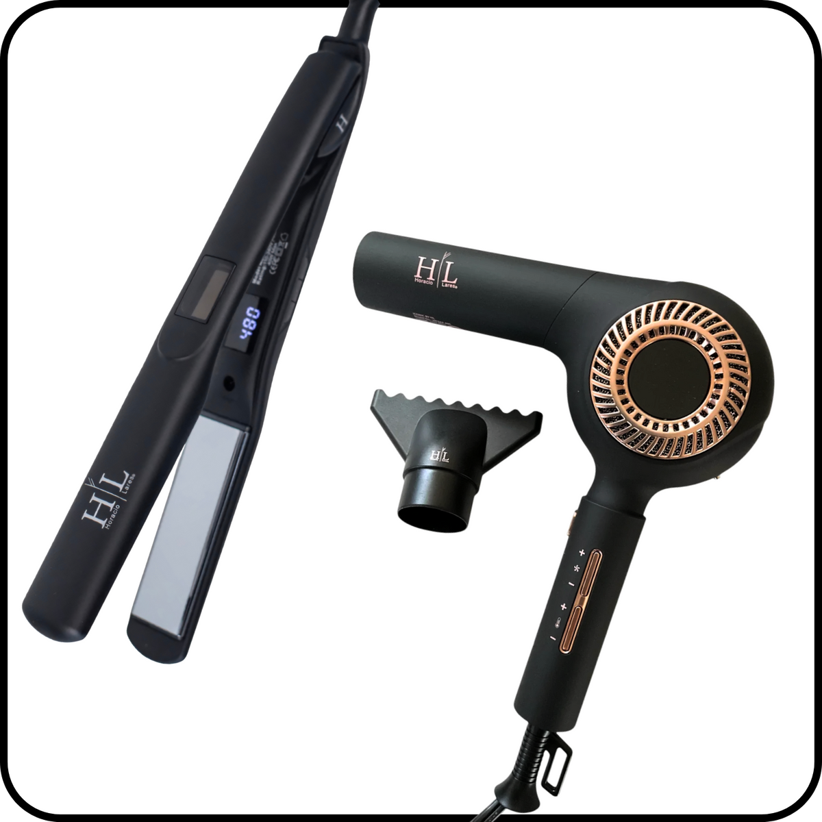Flat Iron + Iconic Dryer Bundle – Horacio Lares Hair Care LLC