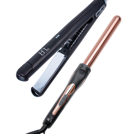 Flat Iron + Curling Wand Bundle