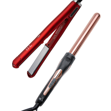 Flat Iron + Curling Wand Bundle