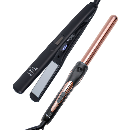Flat Iron + Curling Wand Bundle