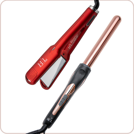 Flat Iron + Curling Wand Bundle